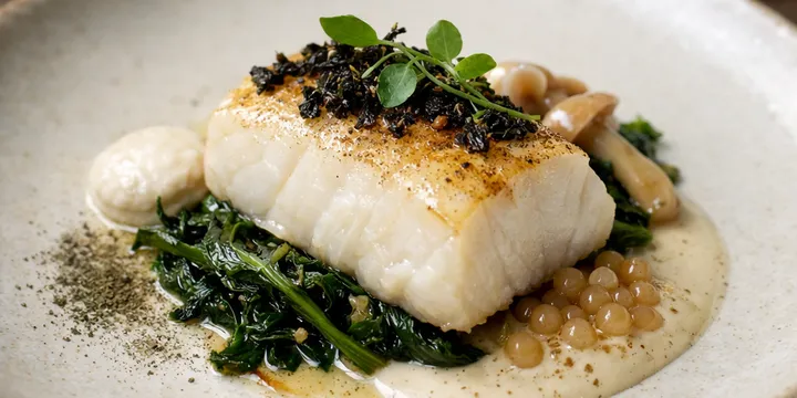 酒糟乌龙冷烟低温鳕鱼：发酵与茶香交织的米其林级创新