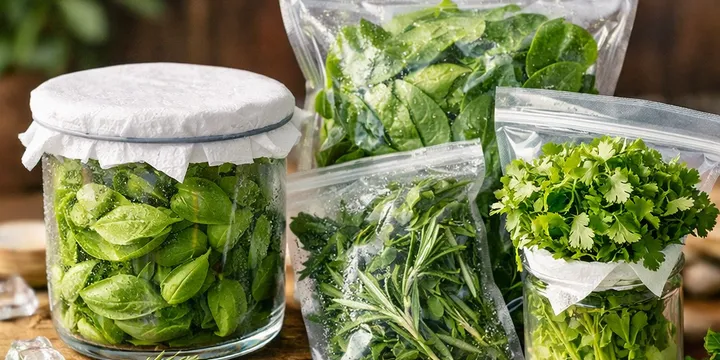 허브·잎채소 신선도 장기유지 핵킹 — 집에서 2주 이상 신선하게
