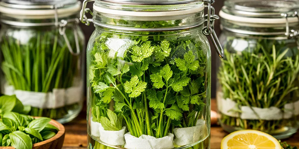 Kräuter wochenlang frisch: Profi-Glas-Methode