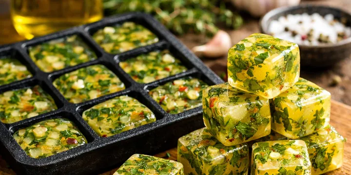 Congela cubitos de aceite con hierbas: sabor instantáneo y cero desperdicio