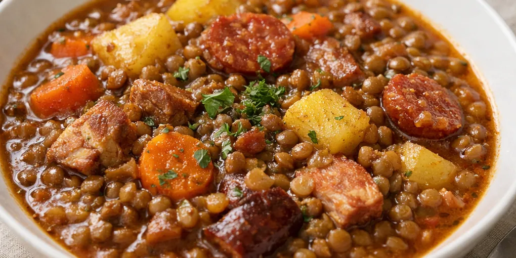 Lentejas estofadas tradicionales (receta casera fácil)
