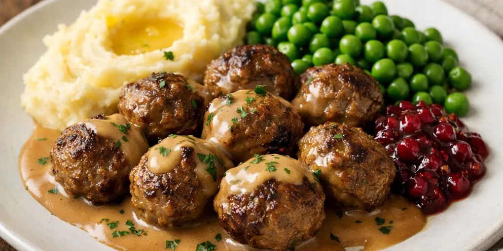 Klassiska svenska köttbullar med krämig gräddsås – vardagsfavorit