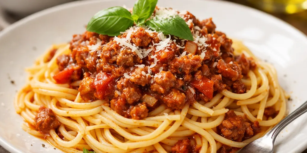 Spaghetti à la bolognaise maison (sauce bolognaise facile et savoureuse)